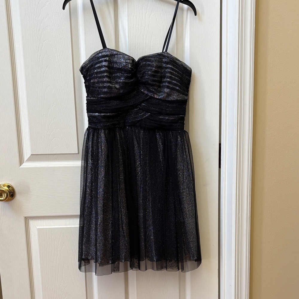 dELiA*s Black Glittery Strapless Dress